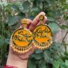 Kudi Pataka Earring For Bride Acrylic Yellow Earring for Women & Girls