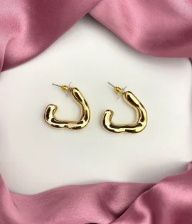 Stylish Golden color Hoop Korean Earrings Cherry Earrings for Women | Korean Earrings Dangle