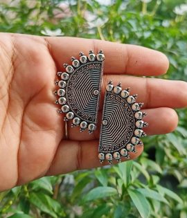 Half cut Shape Jhumka Earrings for girls and women Small Size Light Weight Earring