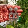 Silver Design Earrings | Boho Chic | Indian Fusion Jewelry