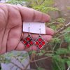 Oxidized Red Earrings Party Wear