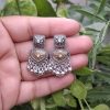Dual Tone Oxidized jhumki Earring for girls and women Light Weight