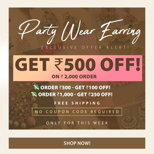 Earrings Sale 500Rs off